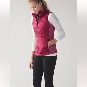 Lululemon Down For A Run Vest Berry Rumble Pink Sz 6 Small S